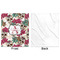 Sugar Skulls & Flowers Minky Blanket - 50"x60" - Single Sided - Front & Back