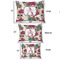 Sugar Skulls & Flowers Outdoor Dog Beds - SIZE CHART