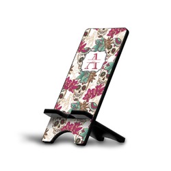 Sugar Skulls & Flowers Cell Phone Stand (Small) (Personalized)