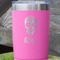 Sugar Skulls & Flowers Pink Polar Camel Tumbler - 20oz - Close Up