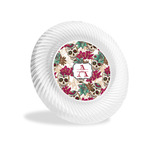 Sugar Skulls & Flowers Plastic Party Appetizer & Dessert Plates - 6" (Personalized)