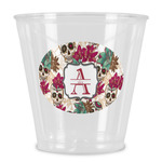 Sugar Skulls & Flowers Plastic Shot Glass (Personalized)