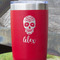 Sugar Skulls & Flowers Red Polar Camel Tumbler - 20oz - Close Up