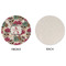 Sugar Skulls & Flowers Round Linen Placemats - APPROVAL (single sided)