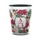 Sugar Skulls & Flowers Shot Glass - Two Tone - FRONT