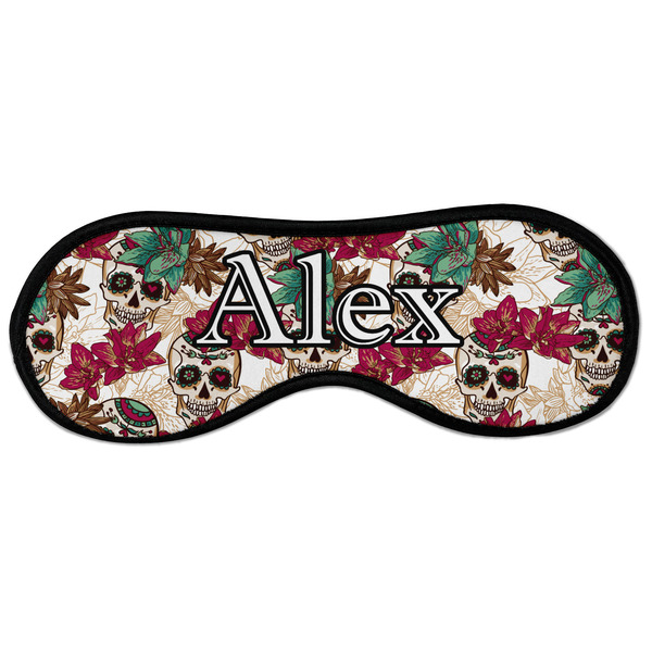 Custom Sugar Skulls & Flowers Sleeping Eye Masks - Large (Personalized)