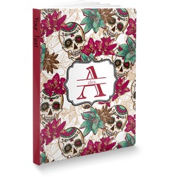 Sugar Skulls & Flowers Softbound Notebook - 7.25" x 10" (Personalized)