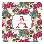 Sugar Skulls & Flowers Square Decal - Medium (Personalized)