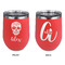 Sugar Skulls & Flowers Stainless Wine Tumblers - Coral - Double Sided - Approval