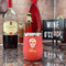 Sugar Skulls & Flowers Stainless Wine Tumblers - Coral - Double Sided - In Context