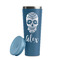 Sugar Skulls & Flowers Steel Blue RTIC Everyday Tumbler - 28 oz. - Lid Off