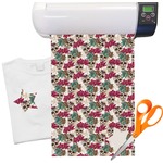 Sugar Skulls & Flowers Heat Transfer Vinyl Sheet (12"x18")