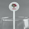 Sugar Skulls & Flowers White Plastic 5.5" Stir Stick - Round - Main