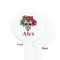 Sugar Skulls & Flowers White Plastic 7" Stir Stick - Single Sided - Round - Front & Back