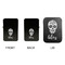 Sugar Skulls & Flowers Windproof Lighters - Black, Double Sided, w Lid - APPROVAL