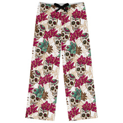 Sugar Skulls & Flowers Womens Pajama Pants - L