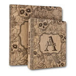 Sugar Skulls & Flowers Wood 3-Ring Binder (Personalized)