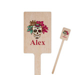 Sugar Skulls & Flowers Rectangle Wooden Stir Sticks (Personalized)