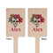 Sugar Skulls & Flowers Wooden 6.25" Stir Stick - Rectangular - Double Sided - Front & Back