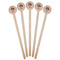 Sugar Skulls & Flowers Wooden 7.5" Stir Stick - Round - Fan View