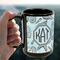 Sea-blue Seashells 15oz. Black Mug - LIFESTYLE