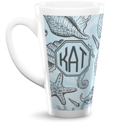 Sea-blue Seashells 16 Oz Latte Mug (Personalized)