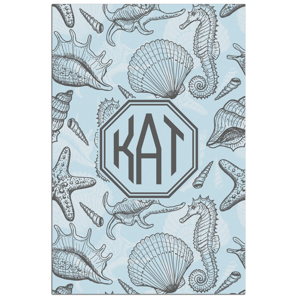 Custom Sea-blue Seashells Poster - Matte - 24x36 (Personalized)