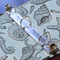 Sea-blue Seashells 3 Ring Binders - Full Wrap - 1" - DETAIL