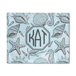 Sea-blue Seashells 8' x 10' Indoor Area Rug (Personalized)