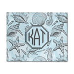 Sea-blue Seashells 8' x 10' Patio Rug (Personalized)