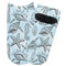 Sea-blue Seashells Adult Ankle Socks - Single Pair - Front and Back