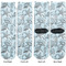 Sea-blue Seashells Adult Crew Socks - Double Pair - Front and Back - Apvl