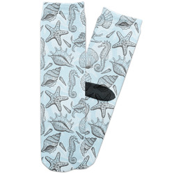 Sea-blue Seashells Adult Crew Socks