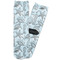 Sea-blue Seashells Adult Crew Socks - Single Pair - Front and Back