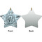 Sea-blue Seashells Ceramic Flat Ornament - Star Front & Back (APPROVAL)