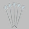 Sea-blue Seashells Clear Plastic 7" Stir Stick - Round - Fan View