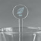 Sea-blue Seashells Clear Plastic 7" Stir Stick - Round - Main