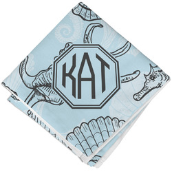 Sea-blue Seashells Cloth Napkin w/ Monogram