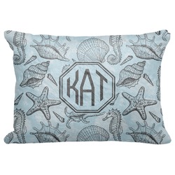 Sea-blue Seashells Decorative Baby Pillowcase - 16"x12" (Personalized)