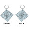 Sea-blue Seashells Diamond Keychain (Front + Back)