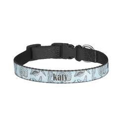 Sea-blue Seashells Dog Collar - Large (Personalized)