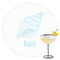 Sea-blue Seashells Drink Topper - XLarge - Single with Drink