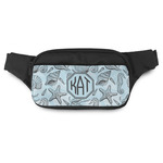 Sea-blue Seashells Fanny Pack - Modern Style (Personalized)