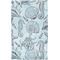 Sea-blue Seashells Finger Tip Towel - Full View