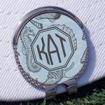 Sea-blue Seashells Golf Ball Marker - Hat Clip