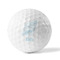 Sea-blue Seashells Golf Balls - Generic - Set of 3 - FRONT