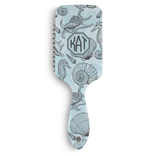 Custom Sea-blue Seashells Hair Brushes (Personalized)