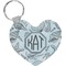 Sea-blue Seashells Heart Keychain (Personalized)