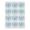 Sea-blue Seashells Icing Circle - Small - Set of 12