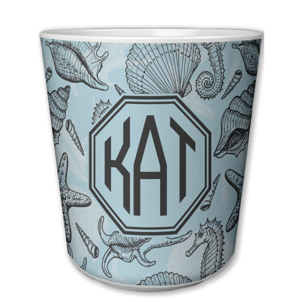 Custom Sea-blue Seashells Plastic Tumbler 6oz (Personalized)